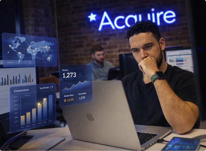 Acquire affiliate team at work